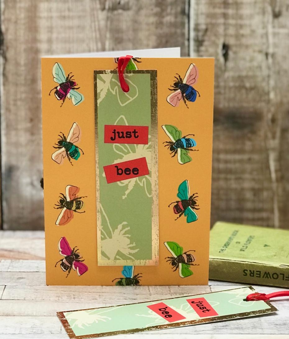 'Just bee' bookmark card